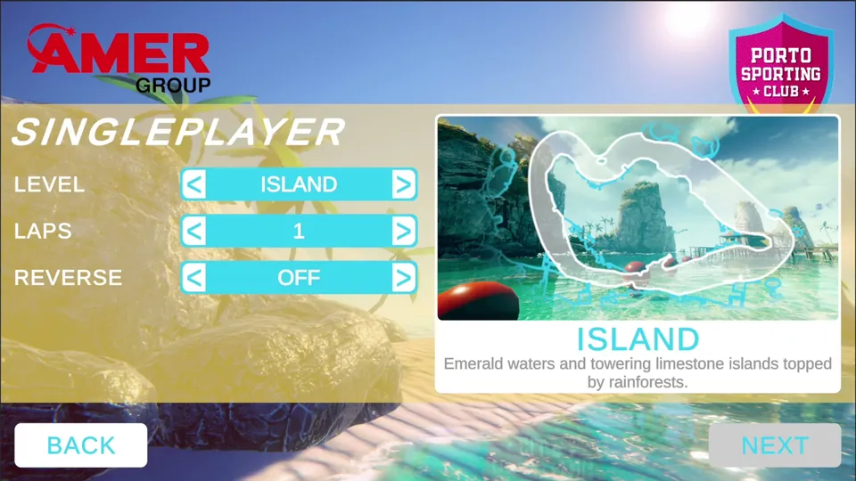 Amer Group boat racing: Branded menus
