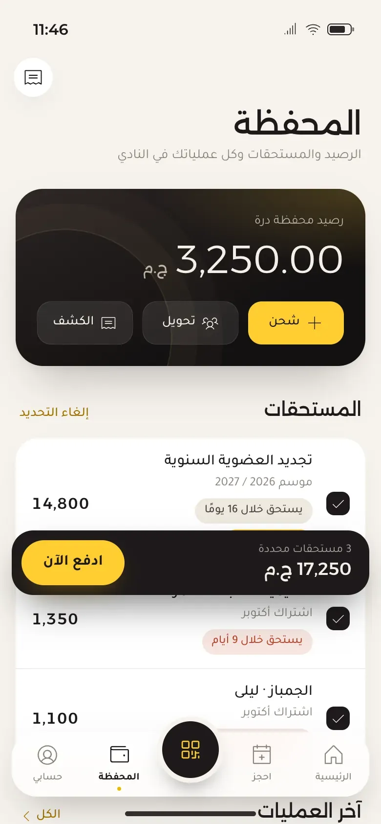 Members’ app proposal: Inside the app: wallet and dues