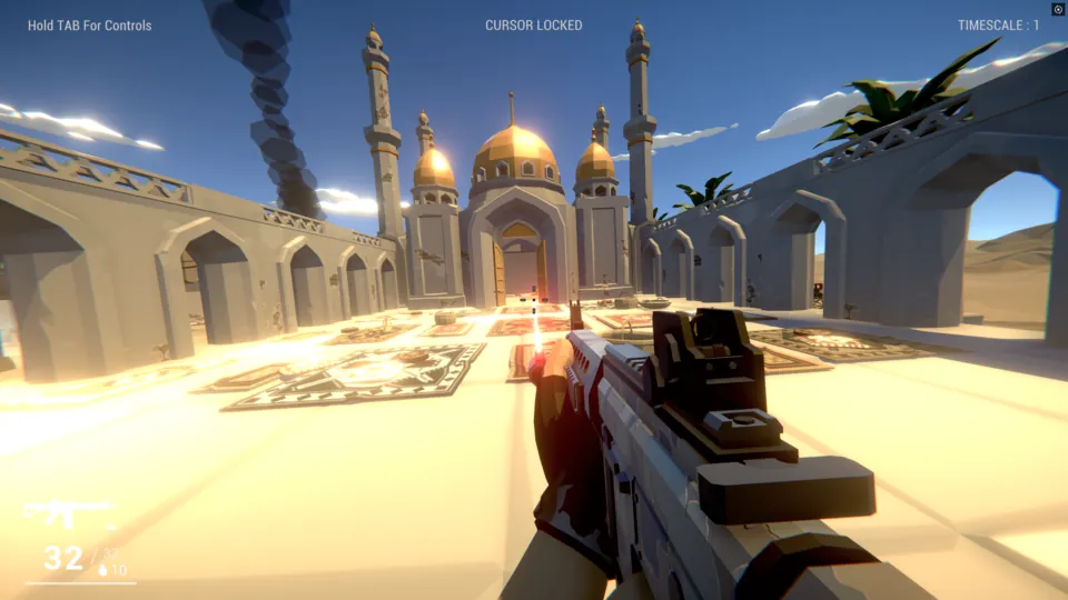 Fusteka shooter demo: The domed square