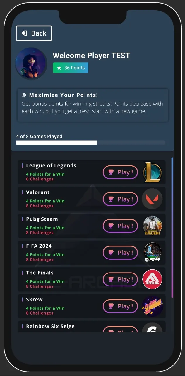 GEMS: Player home