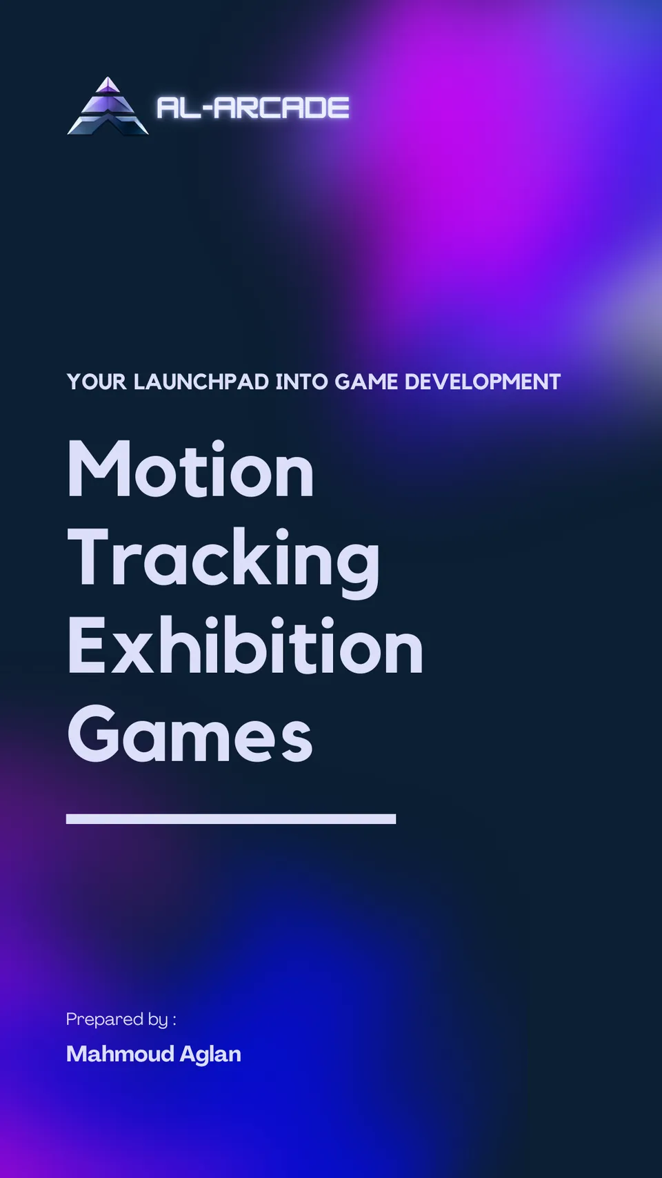 Motion-tracking booth games: The brochure cover