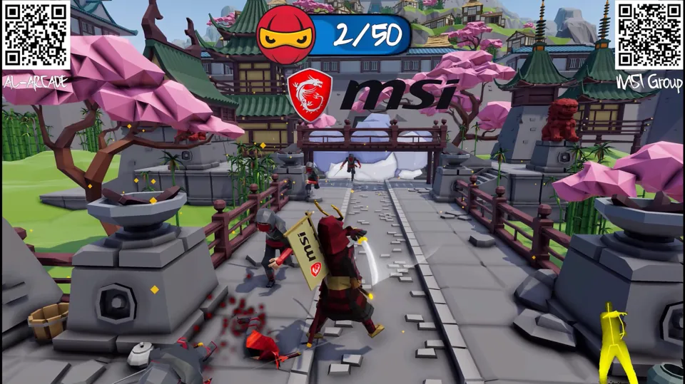 MSI Katana Warrior: Gameplay: ninja counter, QR codes and the player silhouette